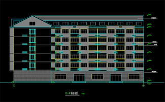 公司工厂宿舍建筑cad施工图设计平面图下载 cad图纸图片大全 编号 16152036